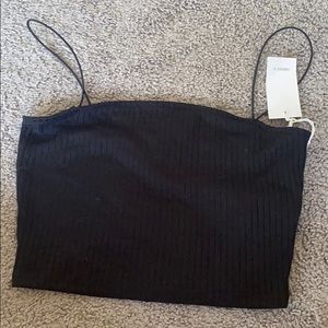 Black crop top cami